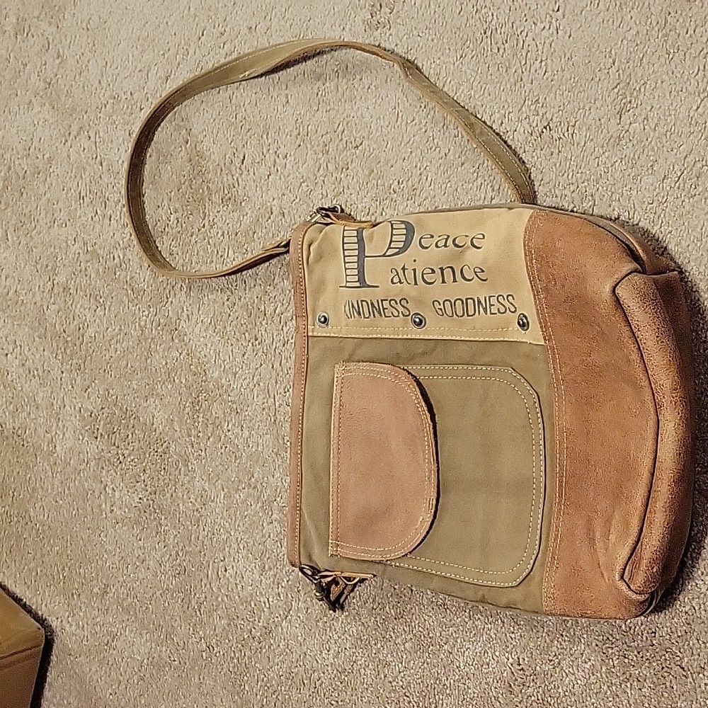 Upcycle Repurposed canvas tote bag